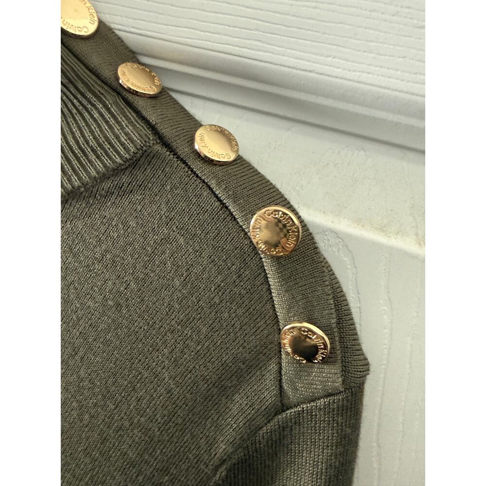 Green Sweater By Calvin Klein Size Large - Picture 5 of 9